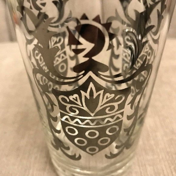VTG Kimiko Guardian Knight Silver Cocktail Set Of 4 Glasses + Coasters Caddy. - Picture 5 of 10